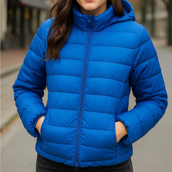 Love Tree Jackets & Blazers - Love Tree Vibrant Blue Packable Puffer Jacket